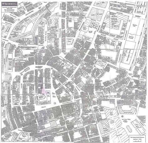 Historischer Stadtplan der Chemnitzer Innenstadt 1940 mit … | Flickr