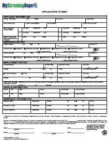 For landlords rental listings rental applications tenant screening credit, criminal, eviction it's better to have a vacant property for an extra month than it is to quickly accept a tenant who turns out to be have them fill out an application that includes references from prior landlords and employers. 7 Best RENTAL AGREEMENT papers images | Being a landlord ...