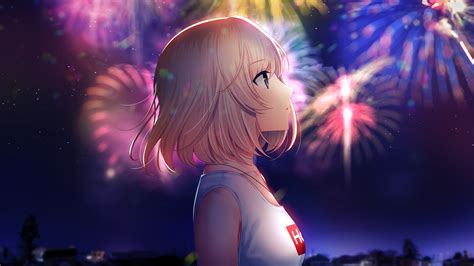 Fireworks, should we see it from the side or the bottom? fireworks game cg minamihama yoriko moniwa yuka more ...