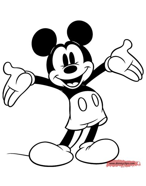 Mickey hugs a tree disney 6246. Classic Mickey Mouse Coloring Pages | Disney's World of ...