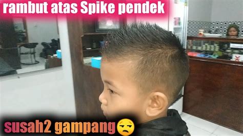 Begini cara potong rambut sendiri di rumah. Cara potong rambut atas Spike pendek - YouTube