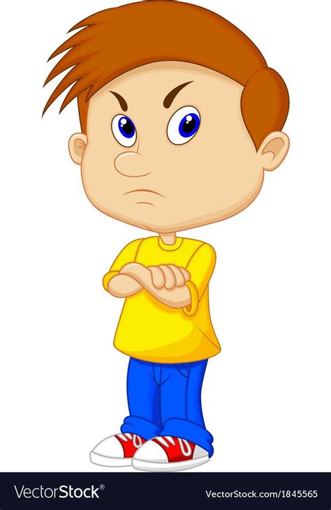 Download the perfect cartoon pictures. Vector illustration of Angry boy cartoon. Download a Free ...