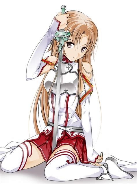 See more ideas about sword art online, sword art, art. Safebooru - armor asuna (sao) bare shoulders between legs ...