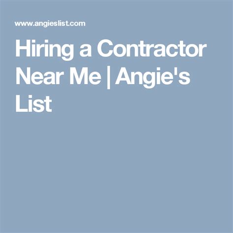 Check spelling or type a new query. Hiring a Contractor Near Me | Angie's List | Contractors ...