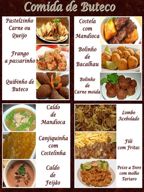 There aren't enough food, service, value or atmosphere ratings for comida de buteco, mg yet. Chocodoces Festas e Eventos: Cardápio Comida de Buteco