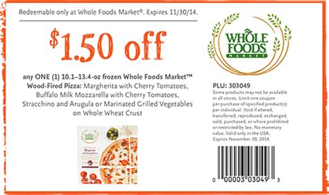 We all love to eat and drink, but eating out, takeaway and having a. Whole Foods: October's Bonus Coupon