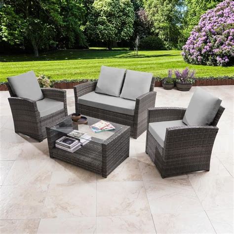 Laura james home offers a wide range of beautiful home furniture delivered straight to your door, with everything you need to furnish your home in style. 4 Seater Rattan Corner Sofa Set - Grey Weave - In Stock ...