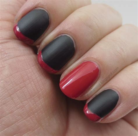 Use your darker matte gray nail polish and use it as the base. mattenailpolish | Red Matte Nail Polish | Red matte nails ...