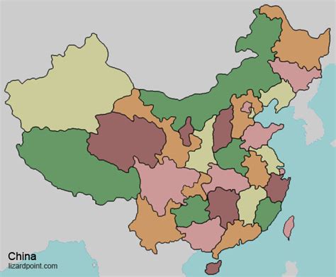 Contain information about regions division. Customize a geography quiz - China provinces | Lizard Point