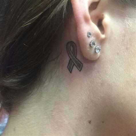 Every tattoo has its significance to pink. Brain tumor tat | Behind ear tattoo, Ink tattoo, Tattoos