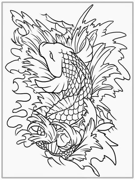 Coloring pages are no longer just for children. Japanese koi coloring pages download and print for free