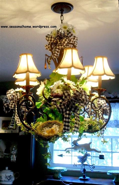 After christmas decorations | decorating for winter. "Springy" Easter Kitchen & Chandelier | Decorate ...