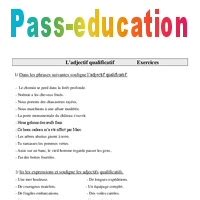 (pour les élèves ayant compris). Adjectif qualificatif - Cm1 - Exercices - Pass Education