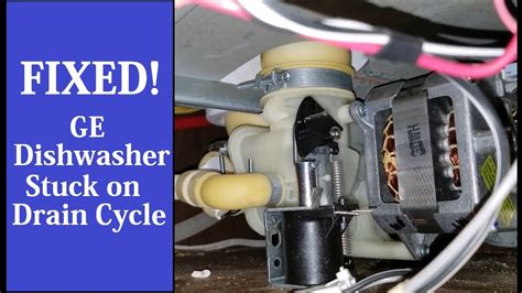 When this happens, you may notice dirty residue and water from a ge dishwasher not draining at end of cycle. FIXED - GE Dishwasher Stuck on Drain Cycle - Continuously ...