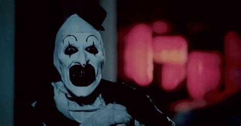 Thornton portrays the murderous art the clown, who hunts three young women played by kannell, scaffidi. Terrifier gif 1 » GIF Images Download