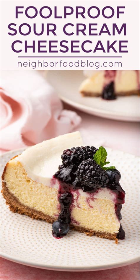 Fat (aka cheese) likes to stick to the sides and bottom of the bowl. Don't let homemade cheesecake intimidate you! This incredible Sour Cream Cheesecake recipe is so ...