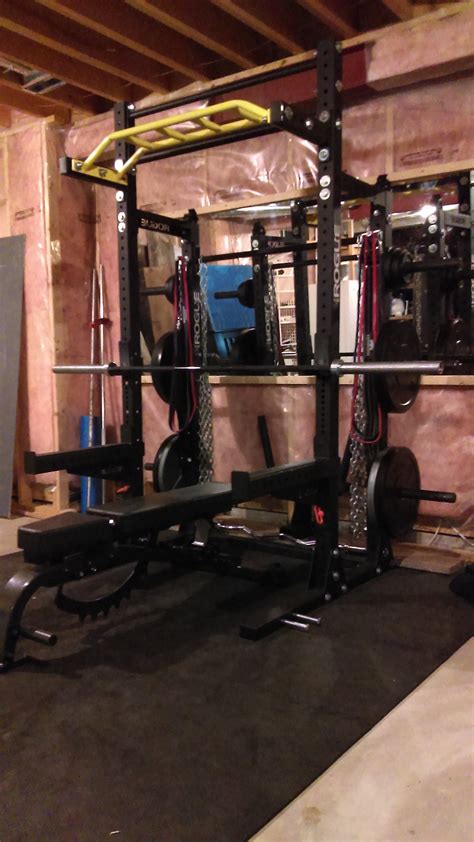 Rogue hr 2 half rack. My Rogue Half Rack with a few modifications! : homegym