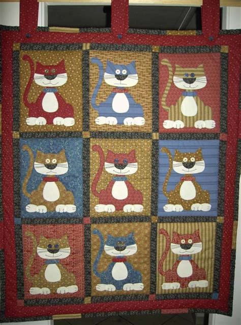 Quilt patterns from connecting threads and other pattern designers that you'll love. Alley Cat Tales Cathy this reminded me of you. | Cat quilt ...