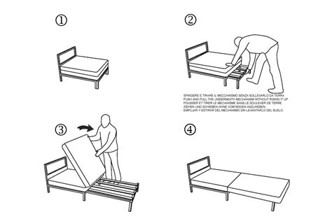 Cm 80 p.102 lineare 2 posti: Divano letto con apertura a libro Willy