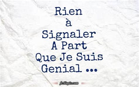 Rien à Signaler A Part Que Je Suis Génial ... | Rien a signaler ...