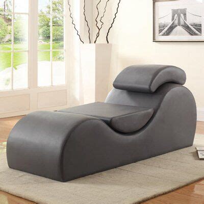 Latitude Run Quiroz Chaise Lounge | Wayfair (с ... Chaise chair lounge grey yoga furniture stretch leather faux relaxation sofa gray curved liberator sutra chairs kama amazon container direct.