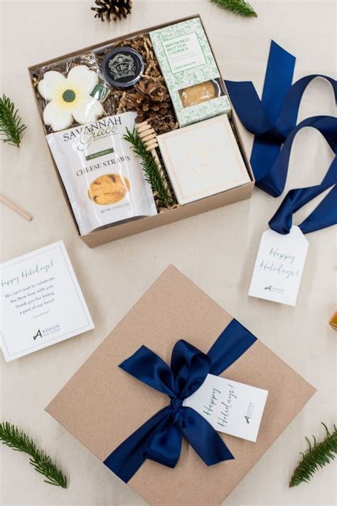 CLIENT GIFTS// Navy and mustard new year inspired client ...