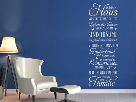 Es gibt ein verfahrensproblem in diesem haus. Wandtattoo Banner In diesem Haus... von KLEBEHELD®.DE