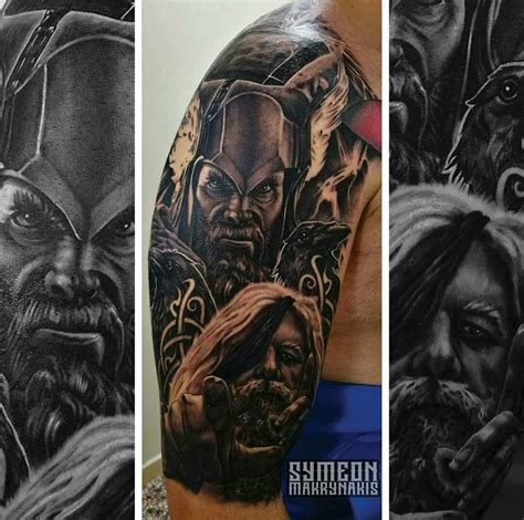 Well you're in luck, because here they come. Thor and odin tattoo by Symeon at Holy Grail Tattoo Studio ...