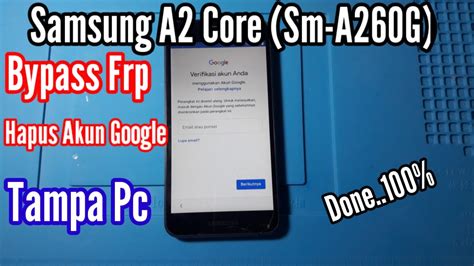 Check spelling or type a new query. Cara Bypass Frp Akun Google Samsung A2 Core (Sm-260G ...