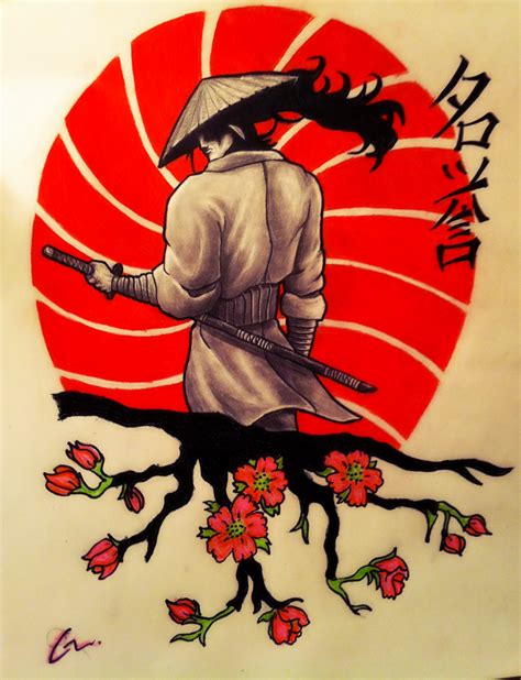 Cherry blossoms (sakura) are profoundly notable in the japanese culture. Samurai Tattoo Design by MrMattFl on DeviantArt