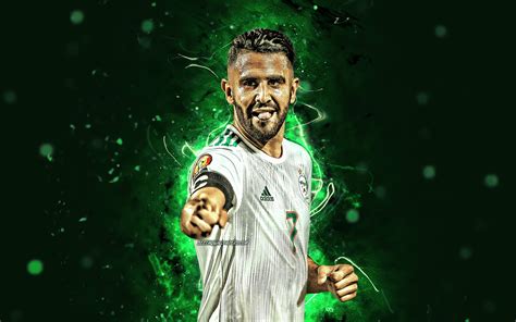 تحميل خلفيات 4k, الرياض رياض محرز, 2019, منتخب الجزائر ...