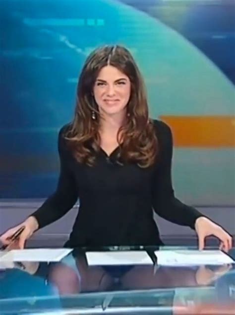 Seeing her panties lets me stick in. News presenter forgets she's sitting at a glass desk and ...