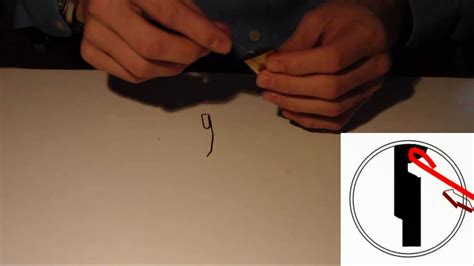 Next, take the folded out in and fold in again so it forms boomerang shape with the paper clip. Lockpicking - how to pick small locks with two paperclips ...