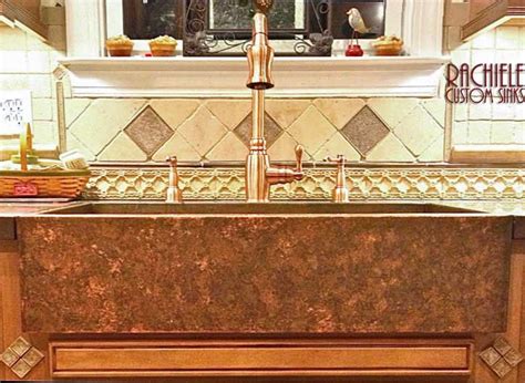 The most common materials you will come across are: copper farmhouse sink with autumn patina with a Waterstone faucet #customsinks #workstationsinks ...