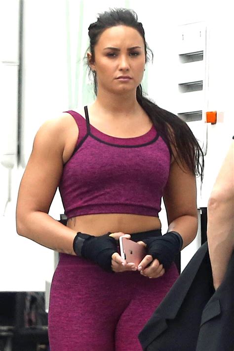 Demi lovato attended a breast cancer awareness benefit on oct. Demi Lovato - Filming a Commercial for Fabletics in LA 06 ...