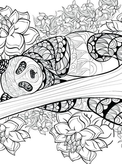 Little cute panda rides on a surfboard and is scared. Kids-n-fun.com | Coloring page Panda Panda