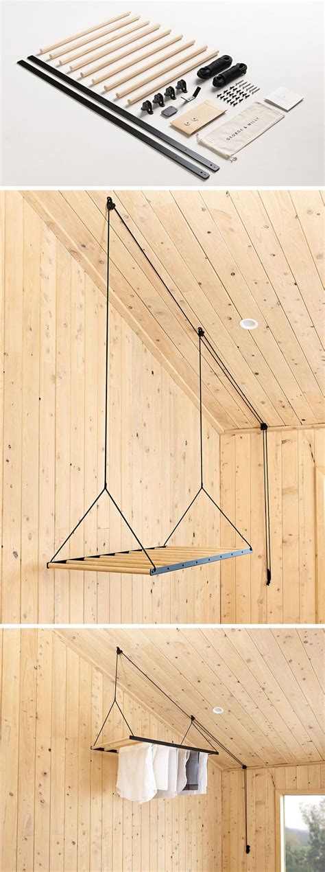 Ceiling pulley clothes drying rack. Pin on Handwerker