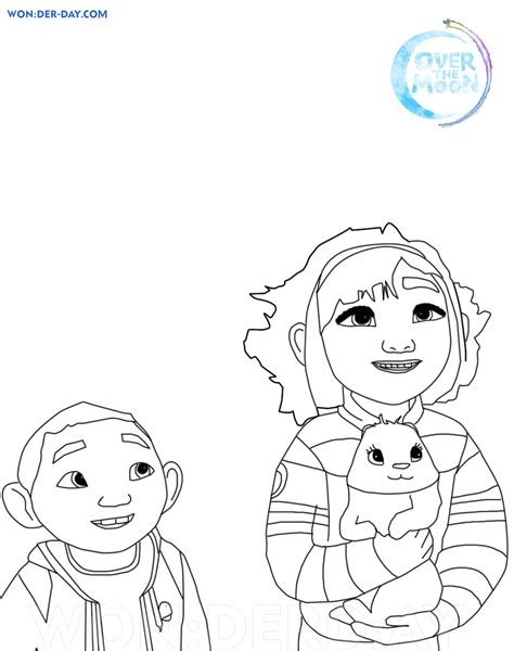 Download Over the Moon Coloring pages. Printable Coloring pages