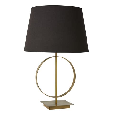 Taille s ø26cm motif hexagonal. Lampe en métal doré et abat-jour noir Carat | Maisons du Monde