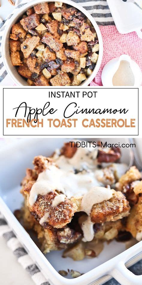 The chopped up granny smith apples, water, ground cinnamon, brown sugar, and a dash of salt. Instant Pot Apple Cinnamon French Toast Casserole | Recipe ...