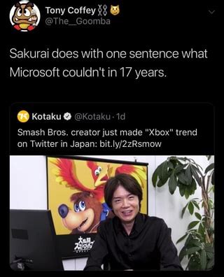 Bit.ly is a free link shortening service. Sakurai does With one sentence what Microsoft couldn't in 17 years. . Kotaku & @Kotaku-1d Smash ...