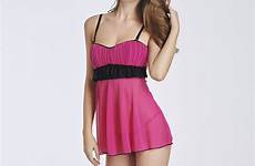 lingerie babydoll pink hot ruffle trim lovely sexy dress valentine