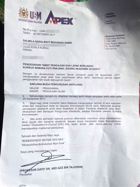 Surat]slip pengesahan tamat latihan industri; Blog Cik Miela