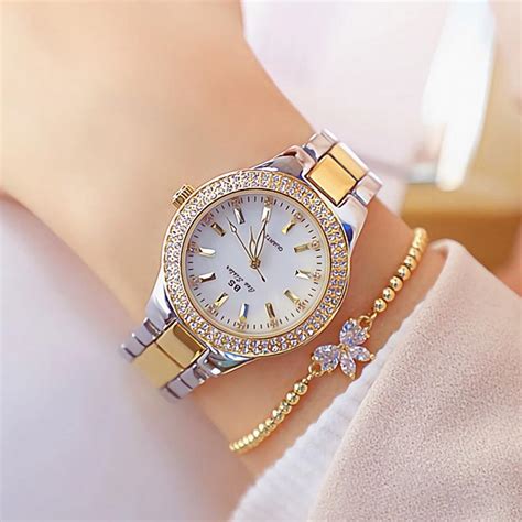 Buy 2020 Ladies Wrist Watches Dress Gold Watch Women Crystal Diamond ...