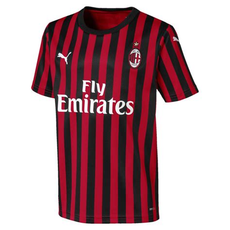 Adidas ac milan home jersey. Puma AC Milan 2019-20 Youth Home Stadium Jersey ...