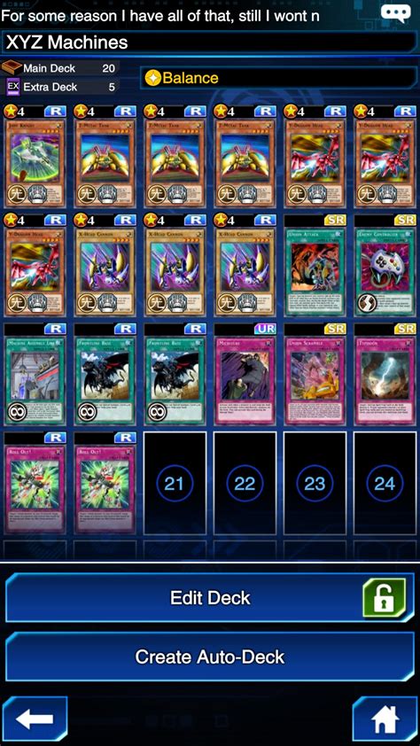 You will need to have a basic grasp of what goes into a deck. Suggestions for XYZ Deck? : DuelLinks