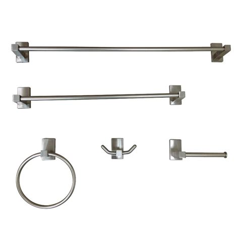 Shop pfister masey brushed nickel decorative bathroom hardware set in the decorative bathroom hardware sets section of lowes.com Kingston Brass Modern 5-Piece Bath Hardware Set in Brushed ...