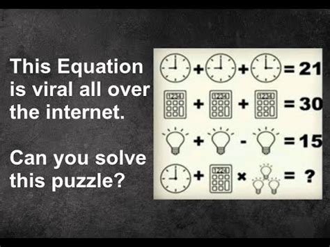 Answer to 'watch calculator bulb' puzzle is 333. BULB CALCULATOR CLOCK MIND TEASER - YouTube