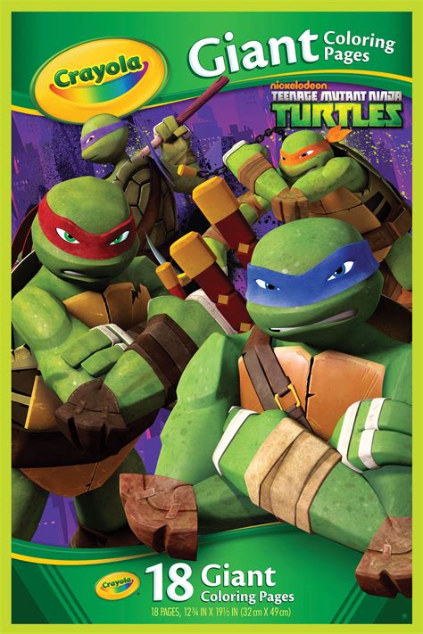 Free ninja turtles coloring pages to print for kids. 07-0056 - Crayola Giant Colouring Pages - Teenage Mutant ...