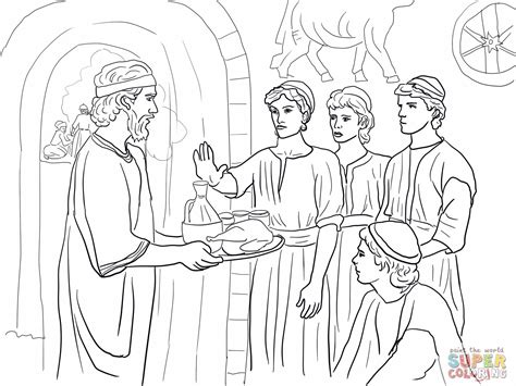 The first page shows the events from daniel 6 in storyboard illustrations. daniel chapter 1 | Bible coloring, Food coloring pages ...